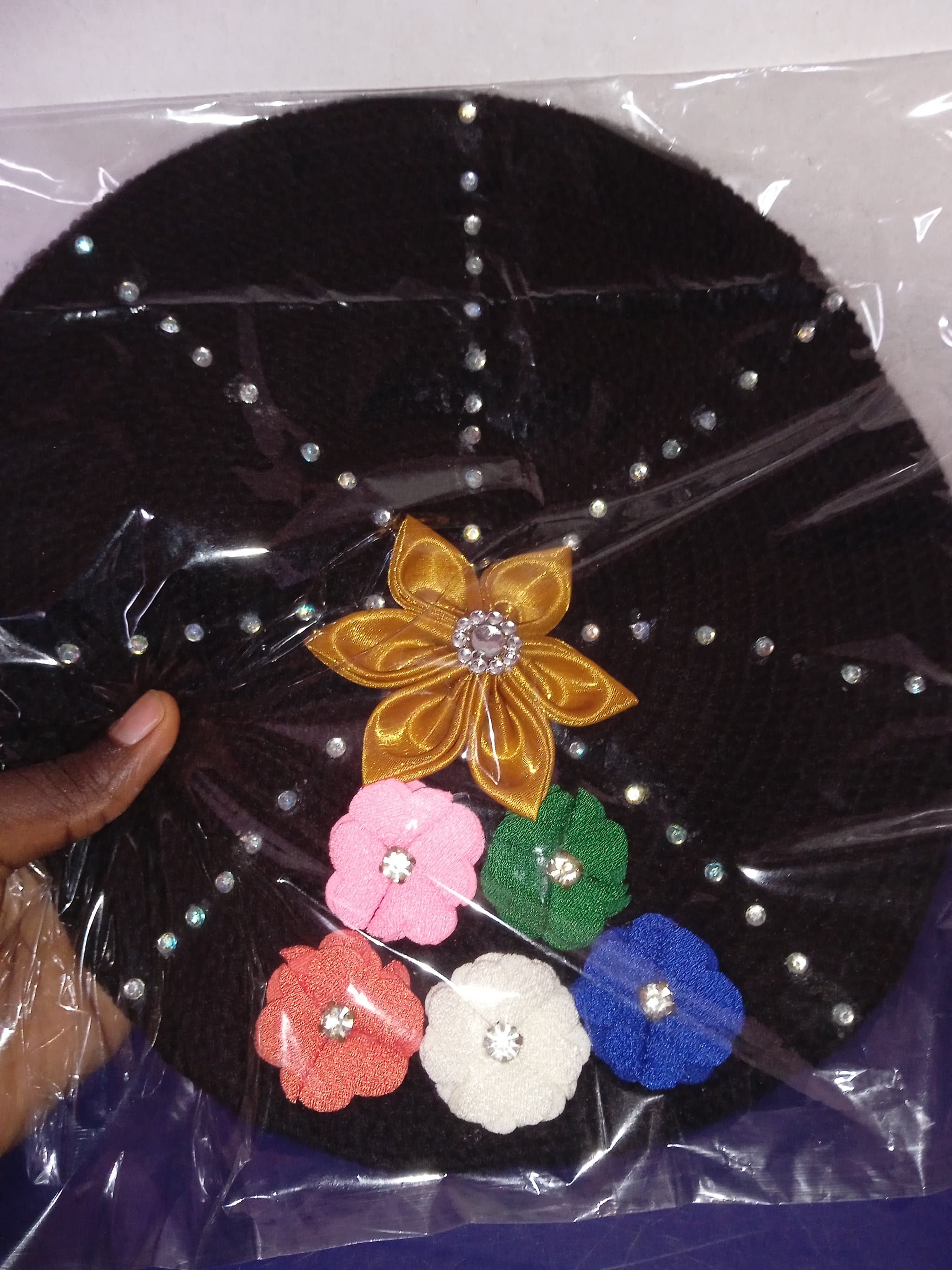 Embellished Crochet beret
